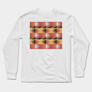 Faux Woven Durrie Design southwest Long Sleeve T-Shirt